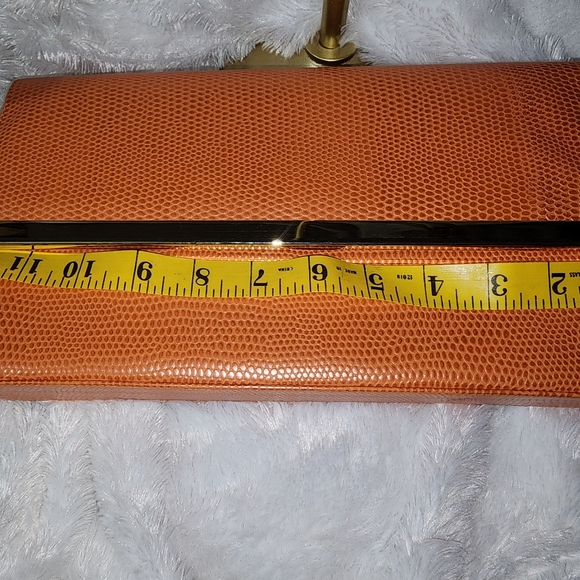 Timothy Hitsman Bag, Vintage, EUC, Snakeskin pattern, Gold Trim,Made in Spain - Picture 13 of 15